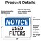Signmission Used Filters, 7 in W x Rectangle, Vinyl Decal OS-2PACK-NS-D-57-L-18827 - alternate 5